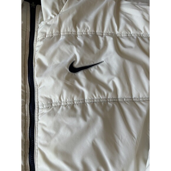 VTG Nike Jacket Mens XXL 2XL Big Swoosh Reversible Parka Stadium Coat Blue Long - Picture 9 of 15